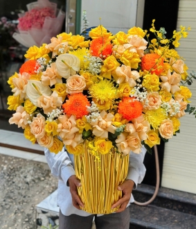 Giỏ hoa chúc mừng
